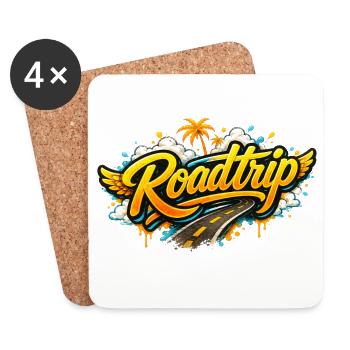 Road Trip - Coasters (set of 4) - white - Front