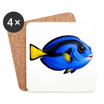 Surgeon Fish Colorful Sea Fish - Coasters (set of 4) - white - Front
