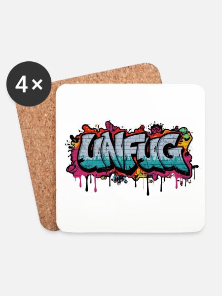 mischief - Coasters (set of 4) - white