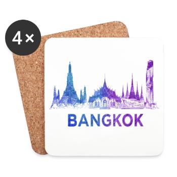Bangkok Skyline - Coasters (set of 4) - white - Front