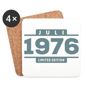 Limited Edition July 1976 Geburtstag Geschenk - Untersetzer (4er-Set) - Weiß - Vorne