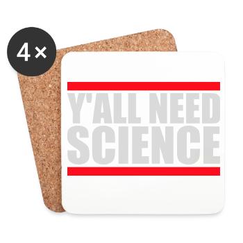 Vous avez besoin de science, de nerds drôles de science - Dessous de verre (lot de 4) - blanc - Devant