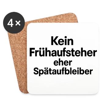 Kein Heilaufsteller Spät Helden - Untersetzer (4er-Set) - Weiß - Vorne