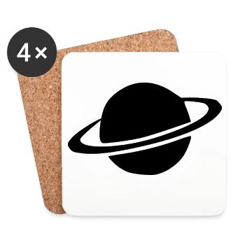 Space Gift - Coasters (set of 4) - white - Front