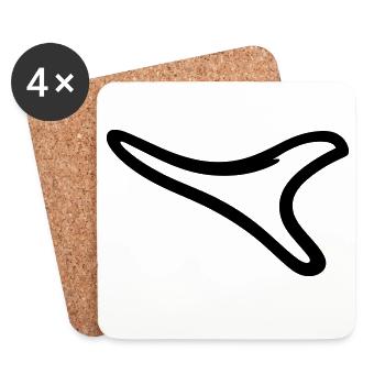 boomerang - Dessous de verre (lot de 4) - blanc - Devant