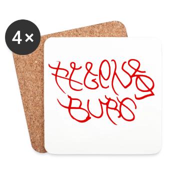 Souvenir de Ratisbonne pour les supporters de Ratisbonne - Dessous de verre (lot de 4) - blanc - Devant