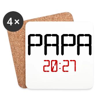 Baby Papa 2027 - Untersetzer (4er-Set) - Weiß - Vorne