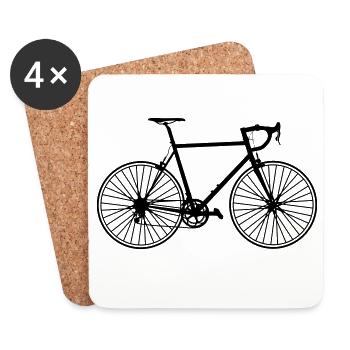 Classic road bike – pure bike love - Coasters (set of 4) - white - Front