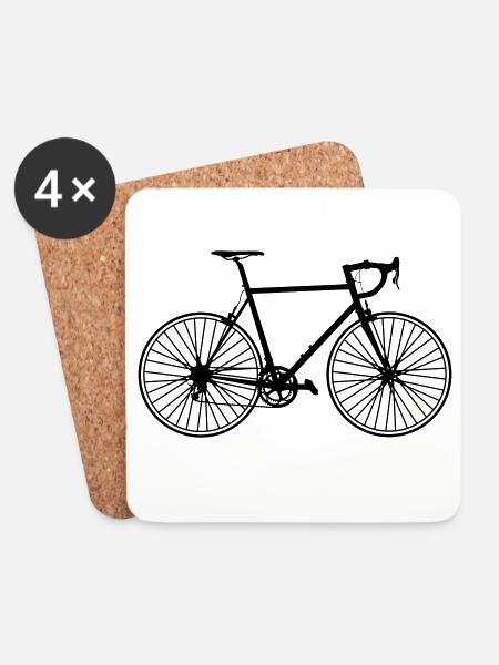 Klassisches Rennrad – Pure Fahrradliebe - Untersetzer (4er-Set) - Weiß