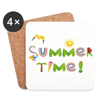 Daylight saving time - Coasters (set of 4) - white - Front