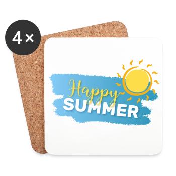 Summer Mode: ON - Coasters (set of 4) - white - Front