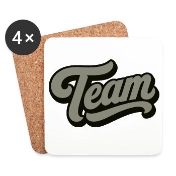 Team - Untersetzer (4er-Set) - Weiß - Vorne
