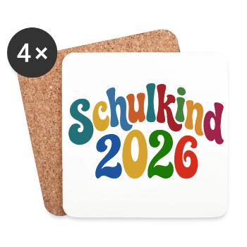 Écolier 2026 | Inscription scolaire | Première année - Dessous de verre (lot de 4) - blanc - Devant