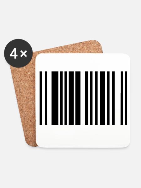 barcode - Coasters (set of 4) - white