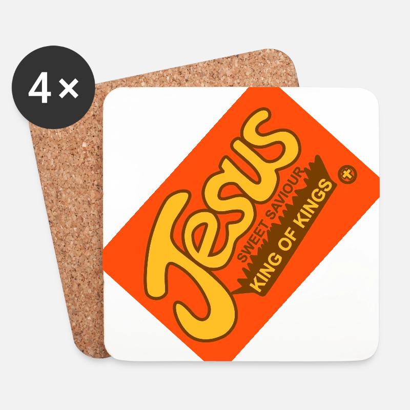 Jesus vögert - Untersetzer (4er-Set) - Weiß