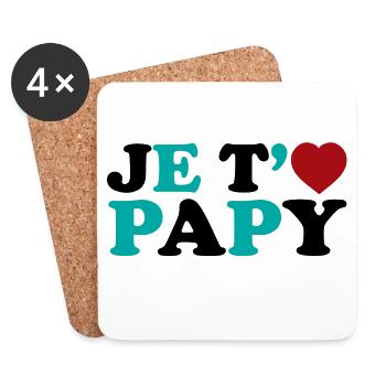 I love you Grandpa - Coasters (set of 4) - white - Front