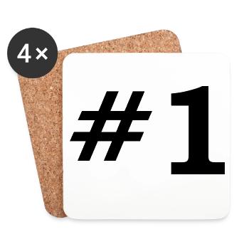 Number One - Coasters (set of 4) - white - Front