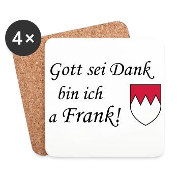 Gott sei dank Frank - Untersetzer (4er-Set) - Weiß - Vorne
