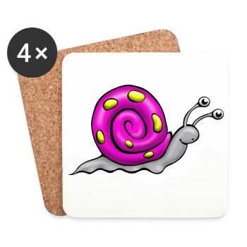 Snail comic - Coasters (set of 4) - white - Front