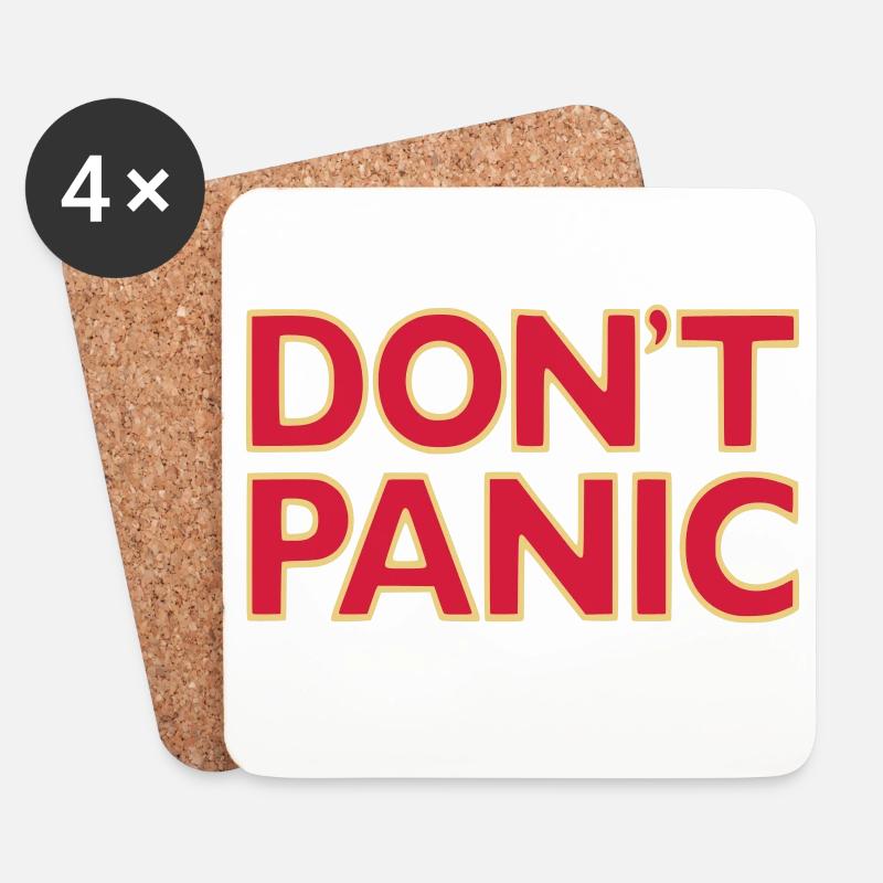 don't panic - Coasters (set of 4) - white