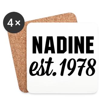 Nadine est 1978 - Untersetzer (4er-Set) - Weiß - Vorne