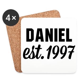 Daniel est 1997 - Untersetzer (4er-Set) - Weiß - Vorne