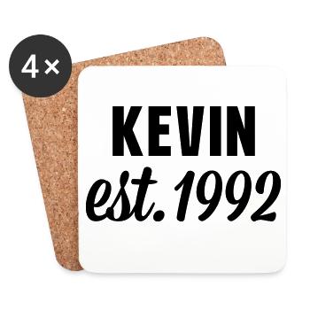 Kevin est 1992 - Untersetzer (4er-Set) - Weiß - Vorne