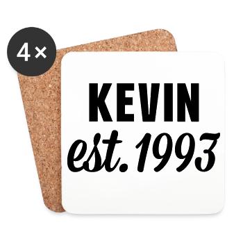 Kevin est 1993 - Untersetzer (4er-Set) - Weiß - Vorne