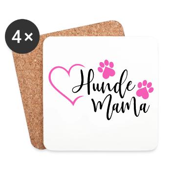 Hund Hunde Mama Hundemama - Untersetzer (4er-Set) - Weiß - Vorne
