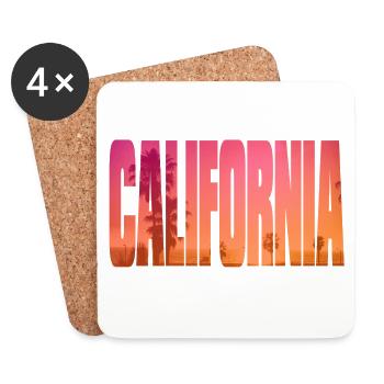 Californie - Dessous de verre (lot de 4) - blanc - Devant