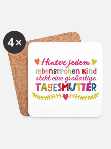 Grossartige Tagesmutter - Untersetzer (4er-Set) - Weiß