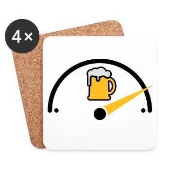 Bier full - Coasters (set of 4) - white - Front