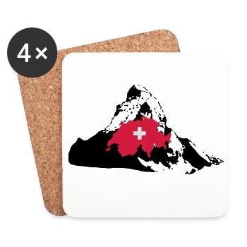 Matterhorn Switerland - Coasters (set of 4) - white - Front