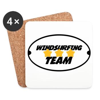 Windsurfing / Windsurfen / Planche à voile - Dessous de verre (lot de 4) - blanc - Devant
