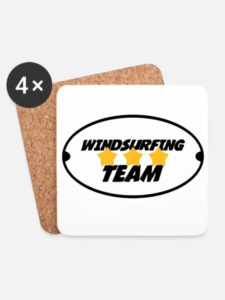 Windsurfing / Windsurfen / Planche à voile - Untersetzer (4er-Set) - Weiß