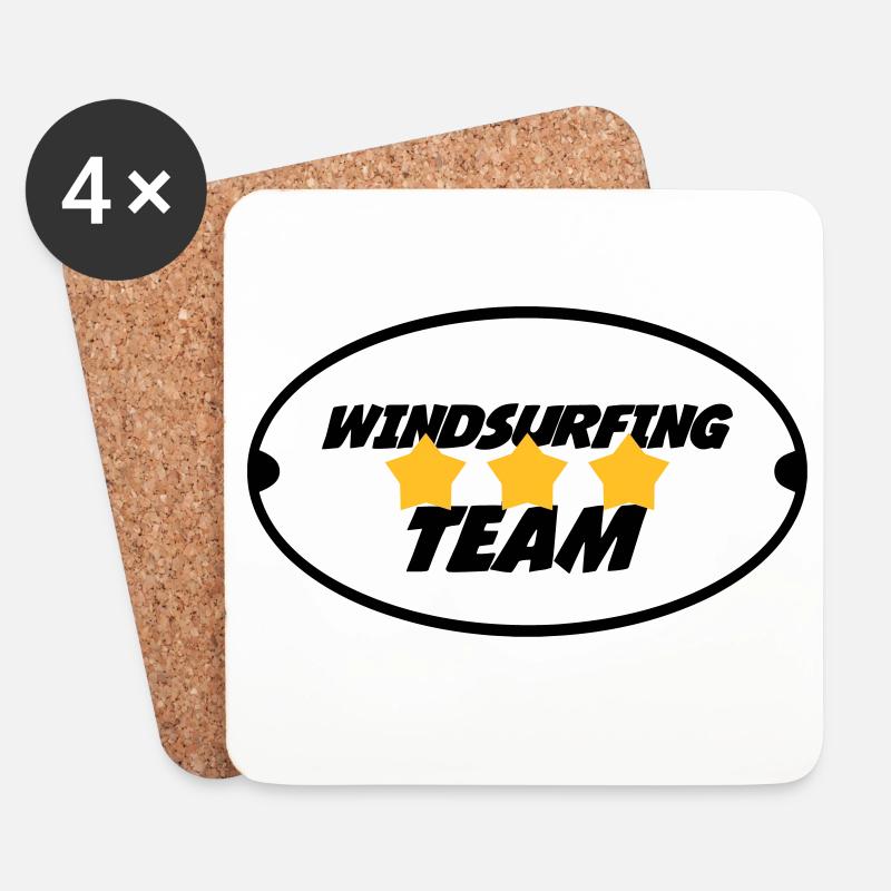 Windsurfing / Windsurfen / Planche à voile - Untersetzer (4er-Set) - Weiß
