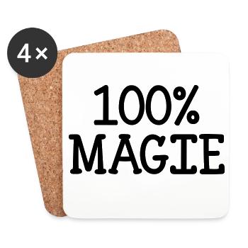 100% Magie - Dessous de verre (lot de 4) - blanc - Devant