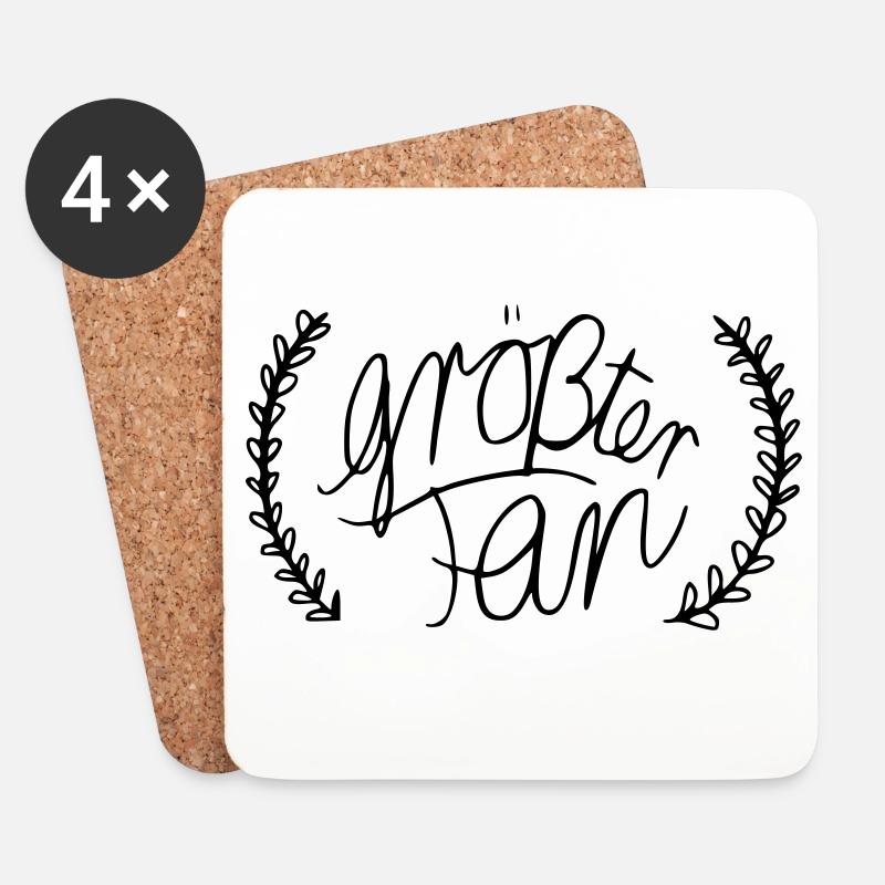 biggest fan - Coasters (set of 4) - white