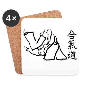 aikido - Coasters (set of 4) - white - Front