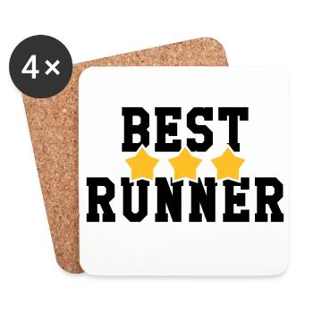 Running / Jogging / Run / Trail / Sport - Coasters (set of 4) - white - Front
