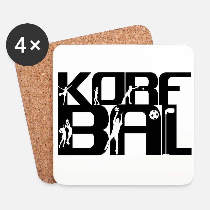 korfball - Untersetzer (4er-Set) - Weiß
