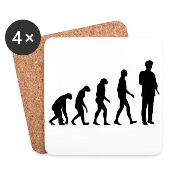 Police - Policeman - Cop - Policier - Polizei - Coasters (set of 4) - white - Front