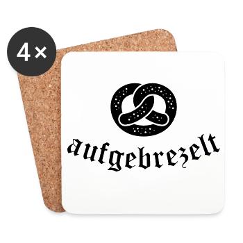 Salzbrezel „aufgebrezelt“ - Untersetzer (4er-Set) - Weiß - Vorne