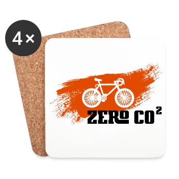 Zero CO2 - Untersetzer (4er-Set) - Weiß - Vorne