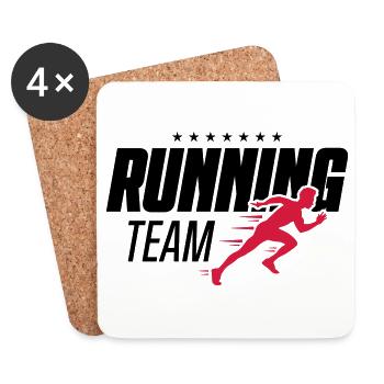 running team running marathon running - Coasters (set of 4) - white - Front