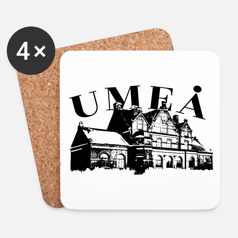 Umeå Tourist - Untersetzer (4er-Set) - Weiß