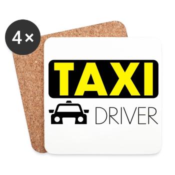 Taxi Fahrer - Untersetzer (4er-Set) - Weiß - Vorne