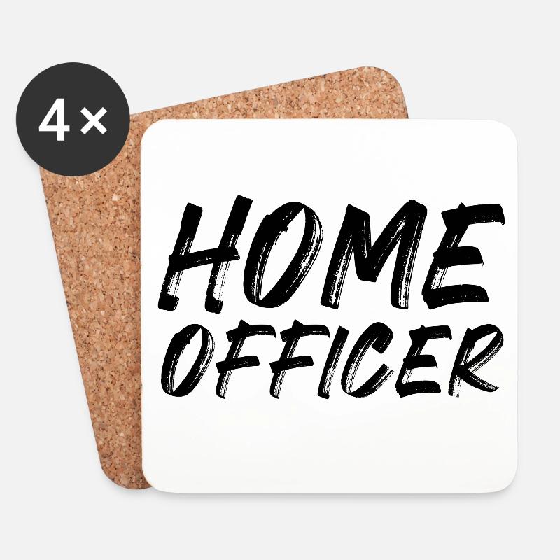 Homeofficer - Untersetzer (4er-Set) - Weiß
