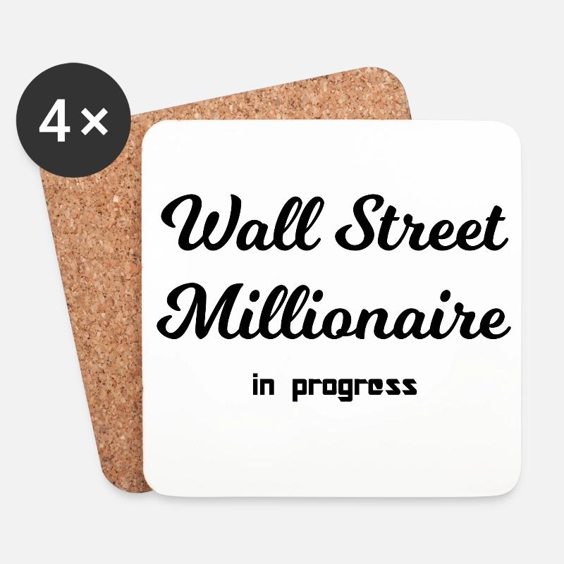Börse Millionär - Untersetzer (4er-Set) - Weiß