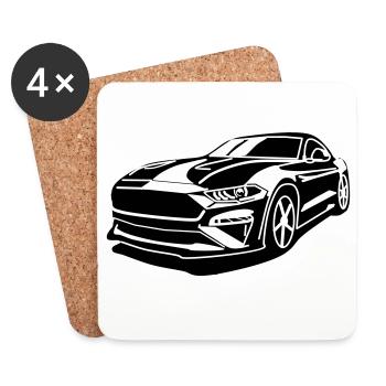 GT 500 - Dessous de verre (lot de 4) - blanc - Devant